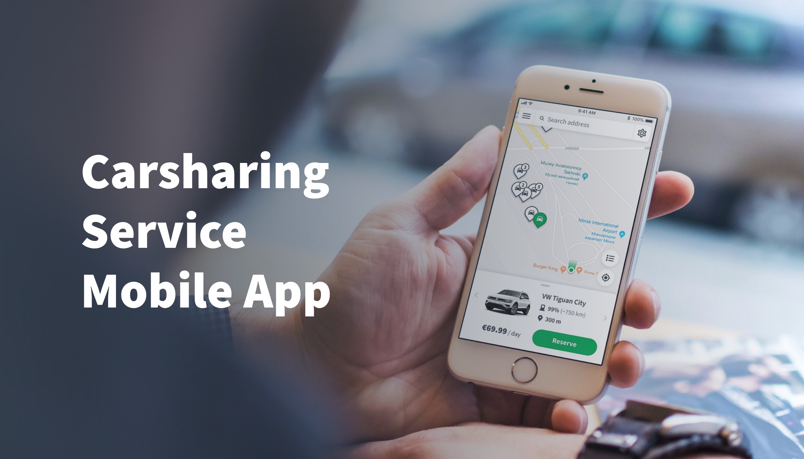 Carsharing Service – UI/UX Design for Mobile App