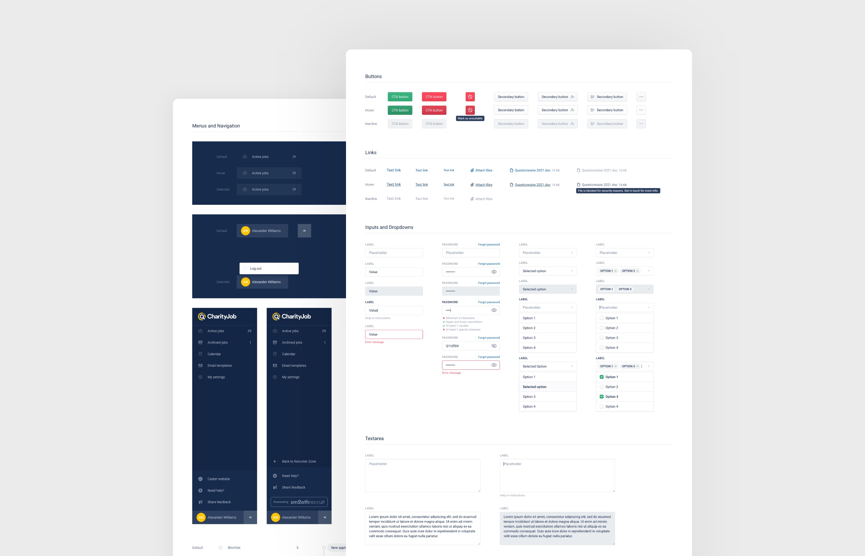 CharityJob, Recruitment Solutions for the Third Sector – UI/UX Design for Web App