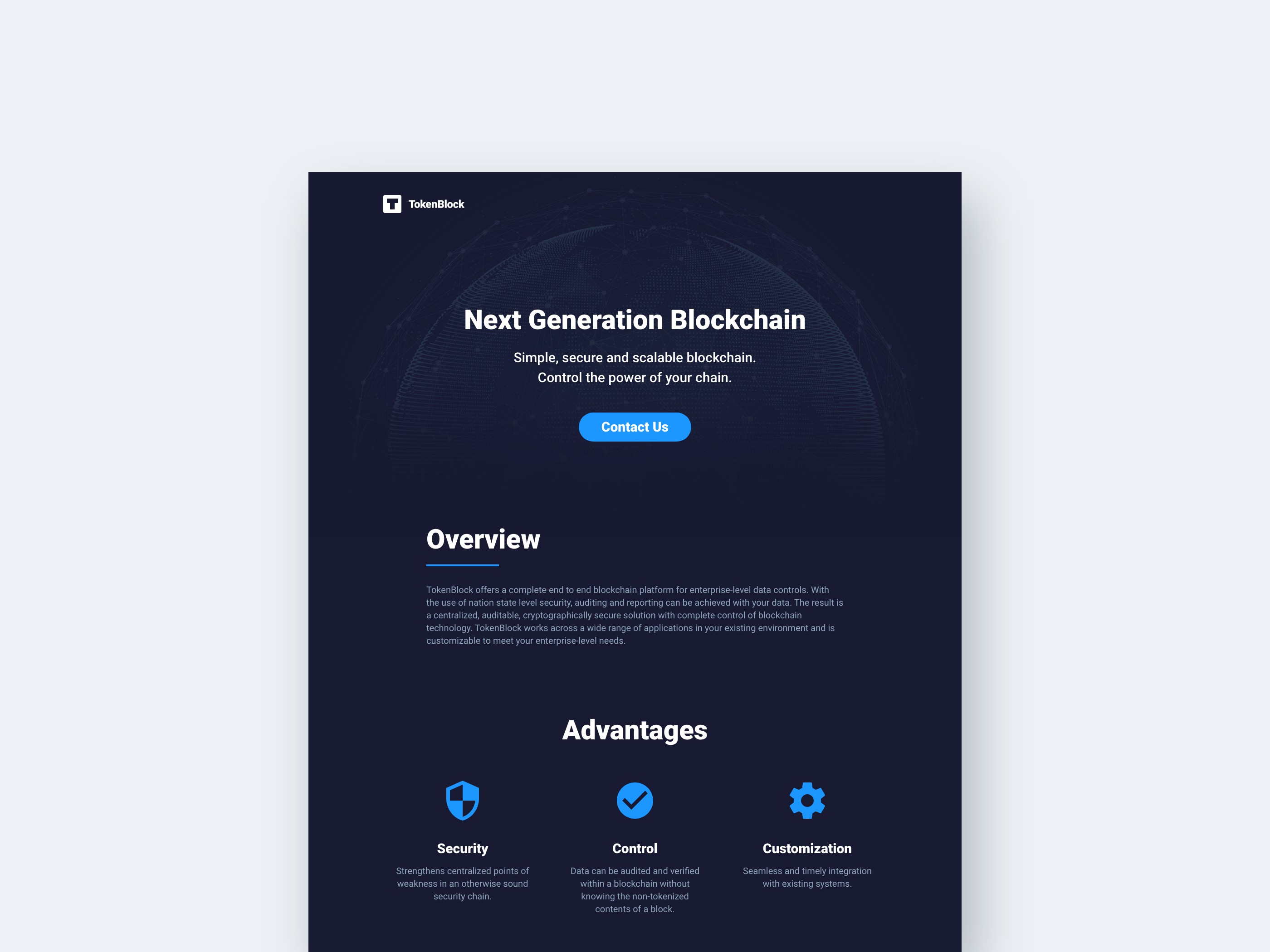 TokenBlock – Branding, Landing Page Design, UI/UX Design for Web App