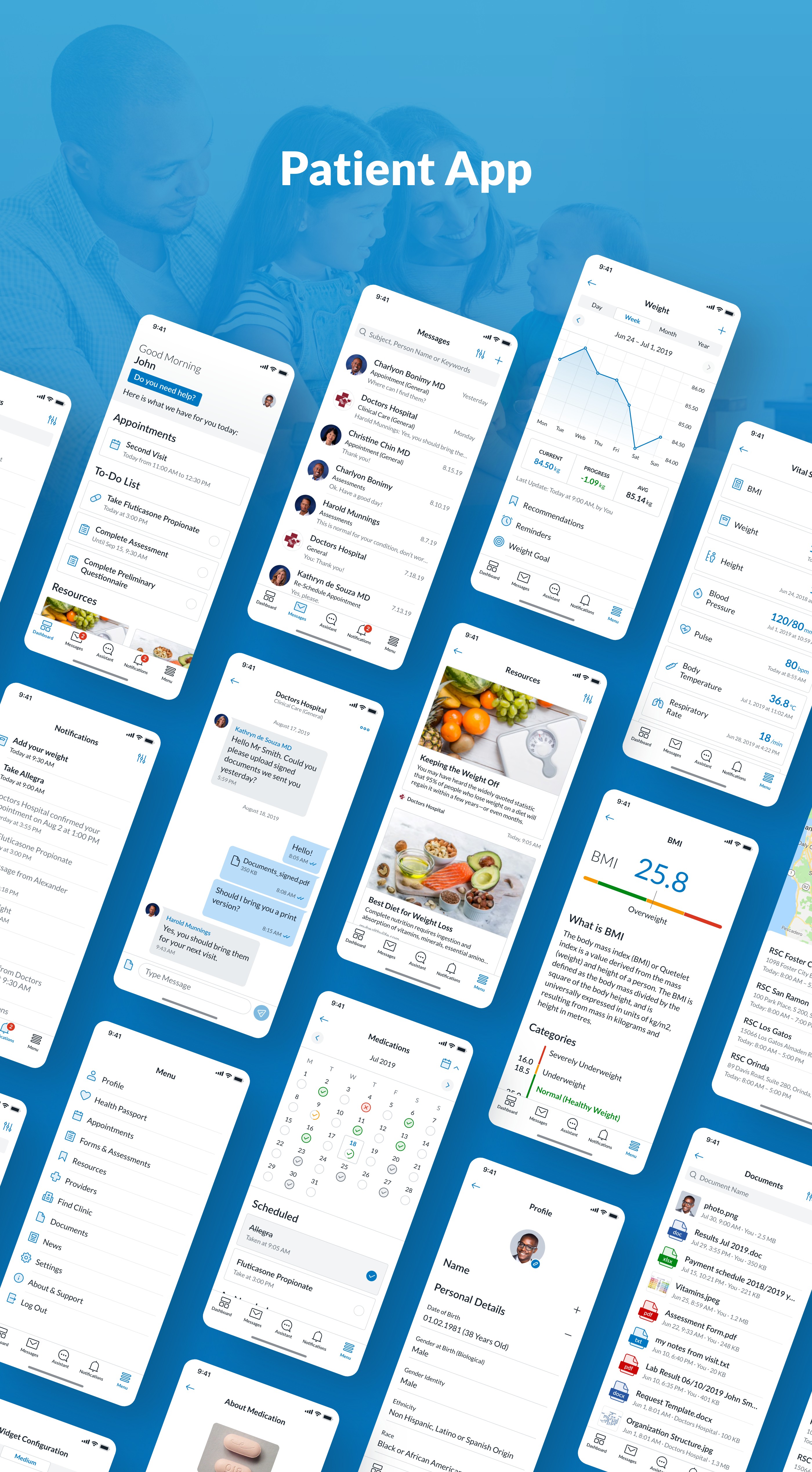 Patient Health Monitoring Platform – UI/UX Design for Mobile and Web Apps