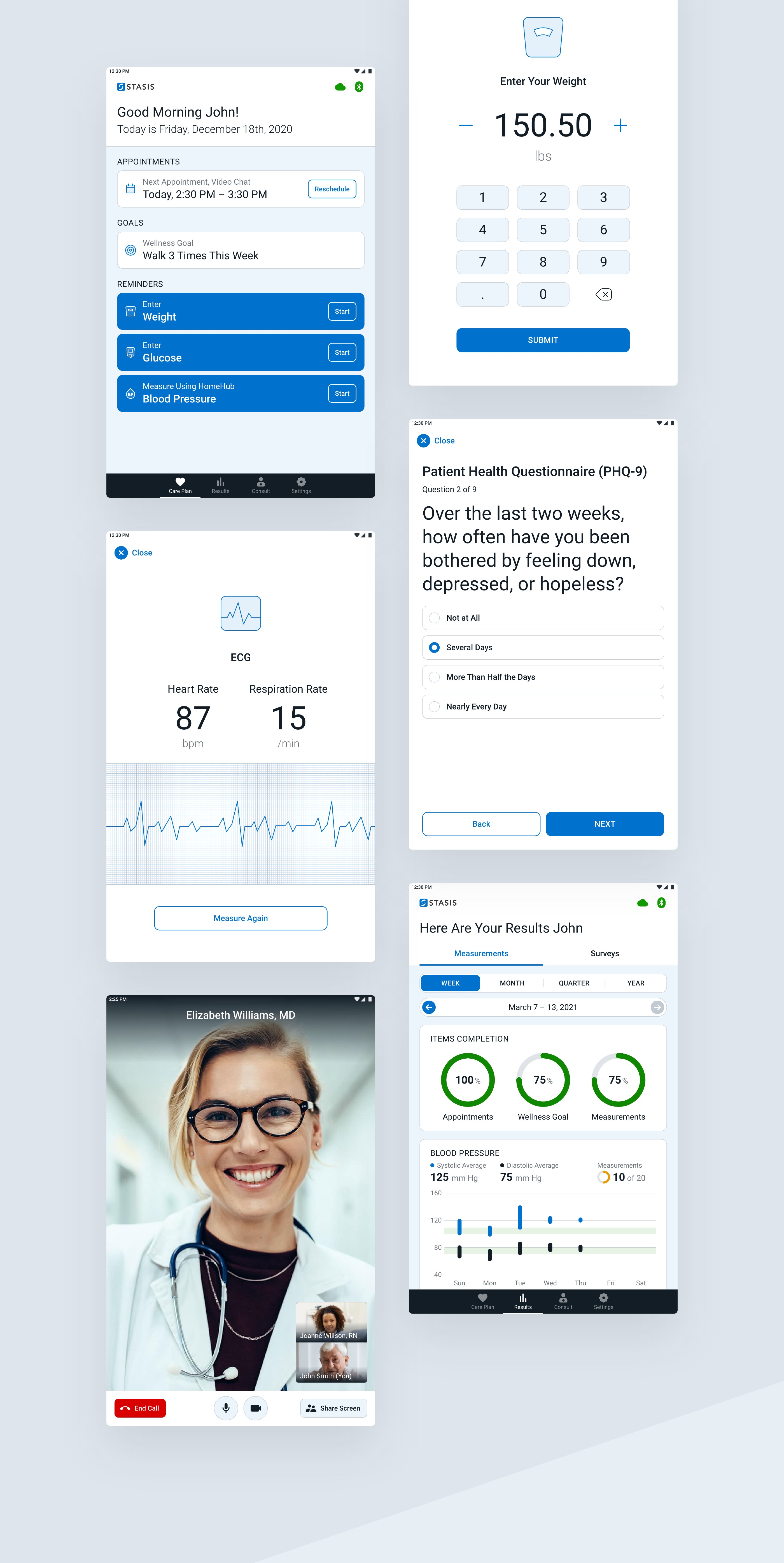 Remote Patient Monitoring – UI/UX Design for Tablet and Web Apps
